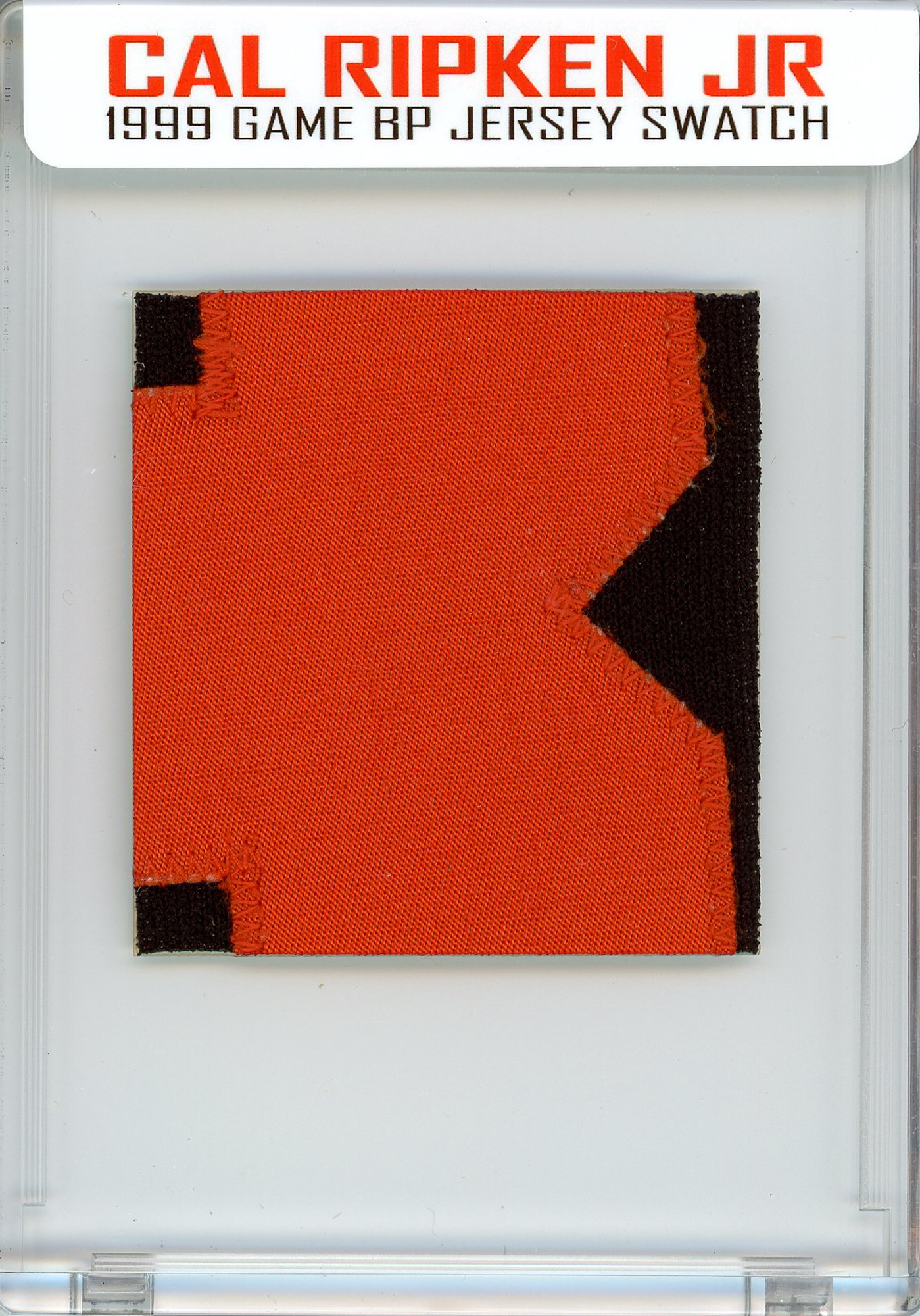 CAL RIPKEN JR 1999 ORIOLES GAME-WORN BP JERSEY MYSTERY SWATCH BOX! at PristineAuction.com CAL RIPKEN JR 1999 ORIOLES GAME-WORN BP JERSEY MYSTERY SWATCH BOX! at PristineAuction.com