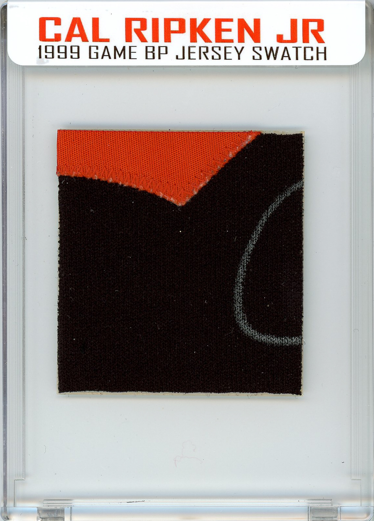 CAL RIPKEN JR 1999 ORIOLES GAME-WORN BP JERSEY MYSTERY SWATCH BOX! at PristineAuction.com CAL RIPKEN JR 1999 ORIOLES GAME-WORN BP JERSEY MYSTERY SWATCH BOX! at PristineAuction.com