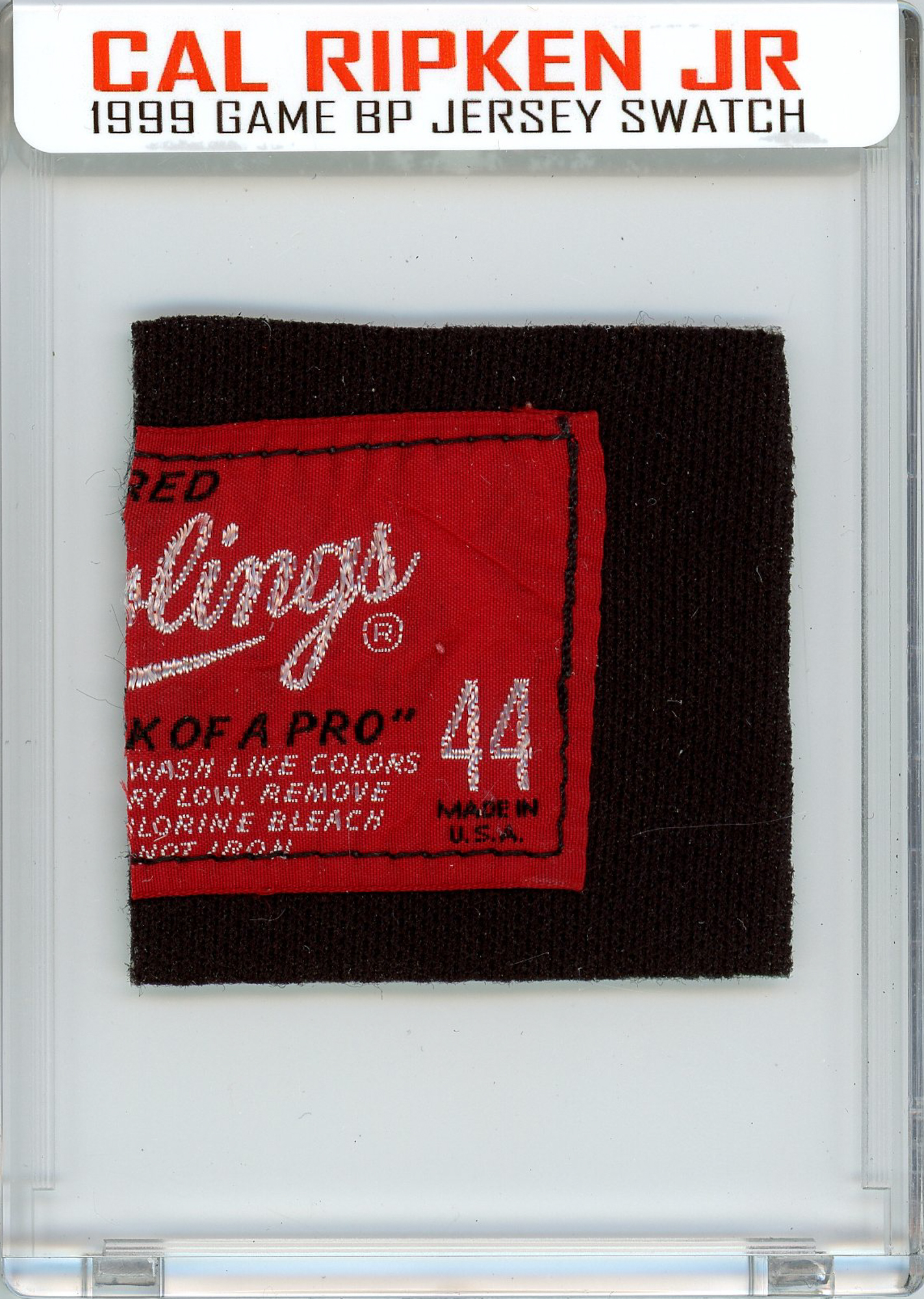 CAL RIPKEN JR 1999 ORIOLES GAME-WORN BP JERSEY MYSTERY SWATCH BOX! at PristineAuction.com CAL RIPKEN JR 1999 ORIOLES GAME-WORN BP JERSEY MYSTERY SWATCH BOX! at PristineAuction.com