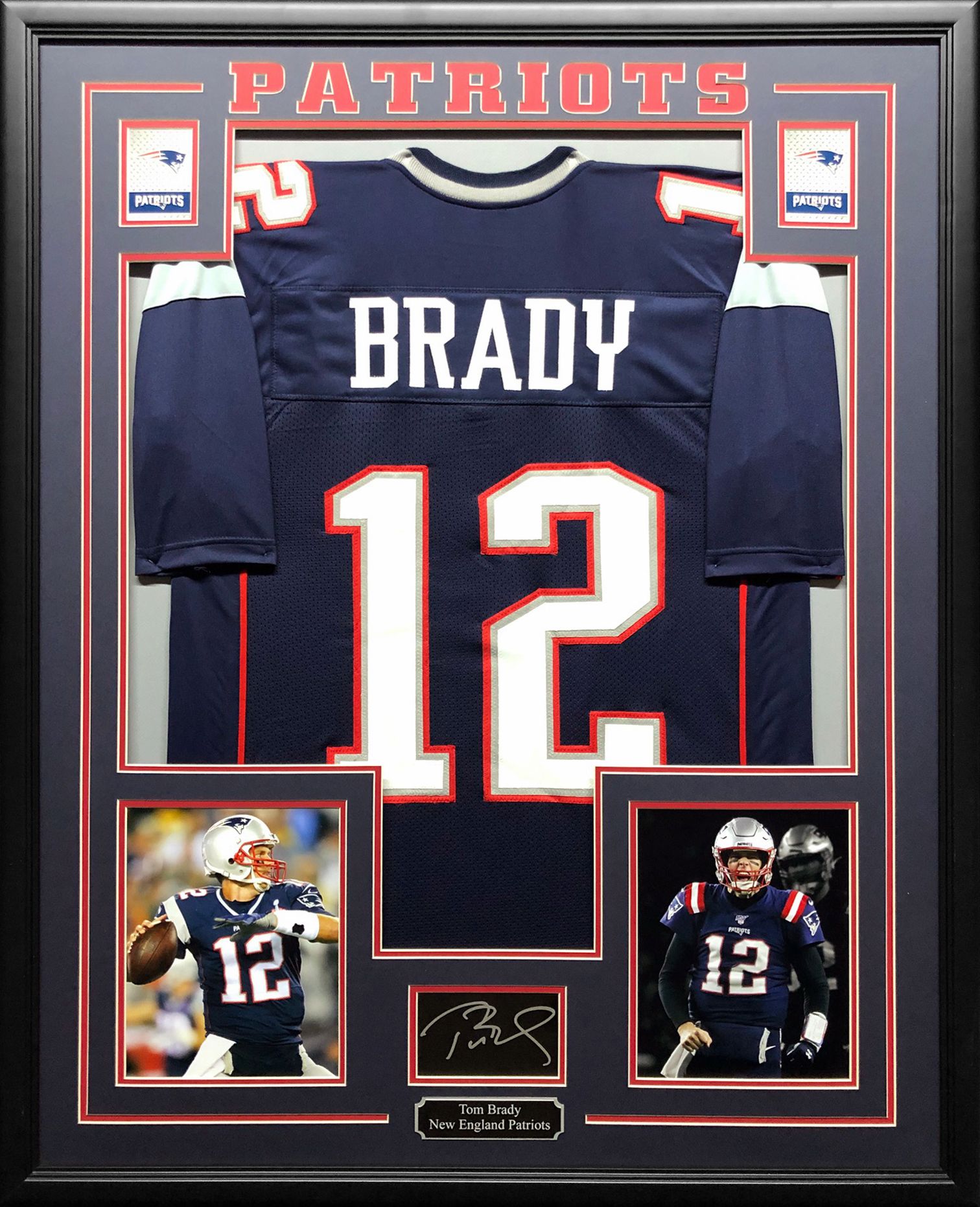 Tom Brady 34.5x42.5 Custom Framed Jersey at PristineAuction.com Tom Brady 34.5x42.5 Custom Framed Jersey at PristineAuction.com