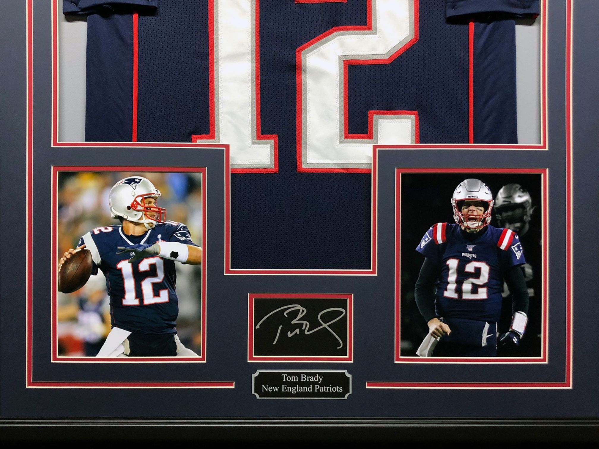 Tom Brady 34.5x42.5 Custom Framed Jersey at PristineAuction.com Tom Brady 34.5x42.5 Custom Framed Jersey at PristineAuction.com