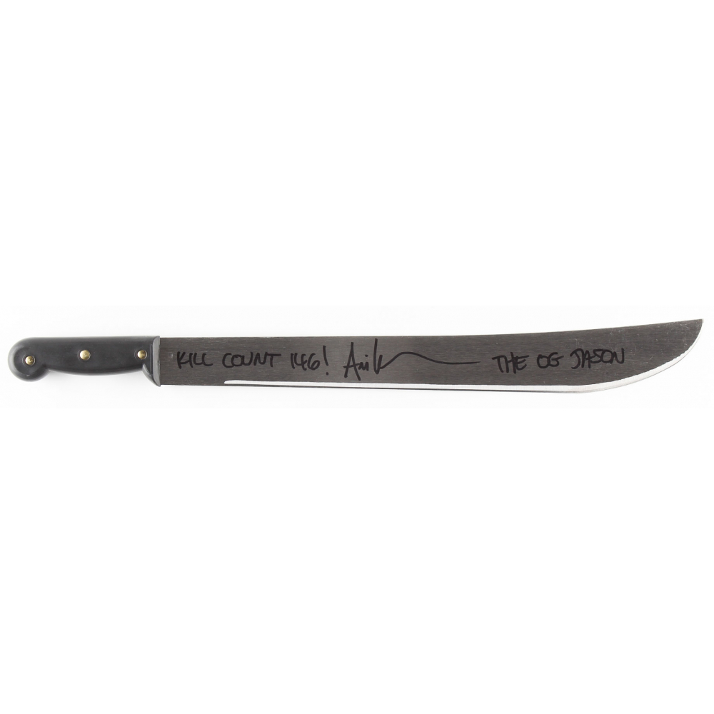 Ari Lehman Signed "Friday the 13th" Genuine 22" Steel Machete Inscribed "Kill Count 146!" & "The