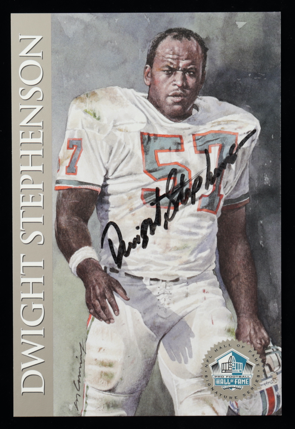Dwight Stephenson Signed LE Hall of Fame Signature Series Football Card (NFL HOF Hologram) (See Description) at PristineAuction.com Dwight Stephenson Signed LE Hall of Fame Signature Series Football Card (NFL HOF Hologram) (See Description) at PristineAuction.com