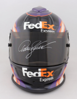 Denny Hamlin Signed Race-Used NASCAR FedEx Express Helmet (JGR LOA & PA COA) at PristineAuction.com