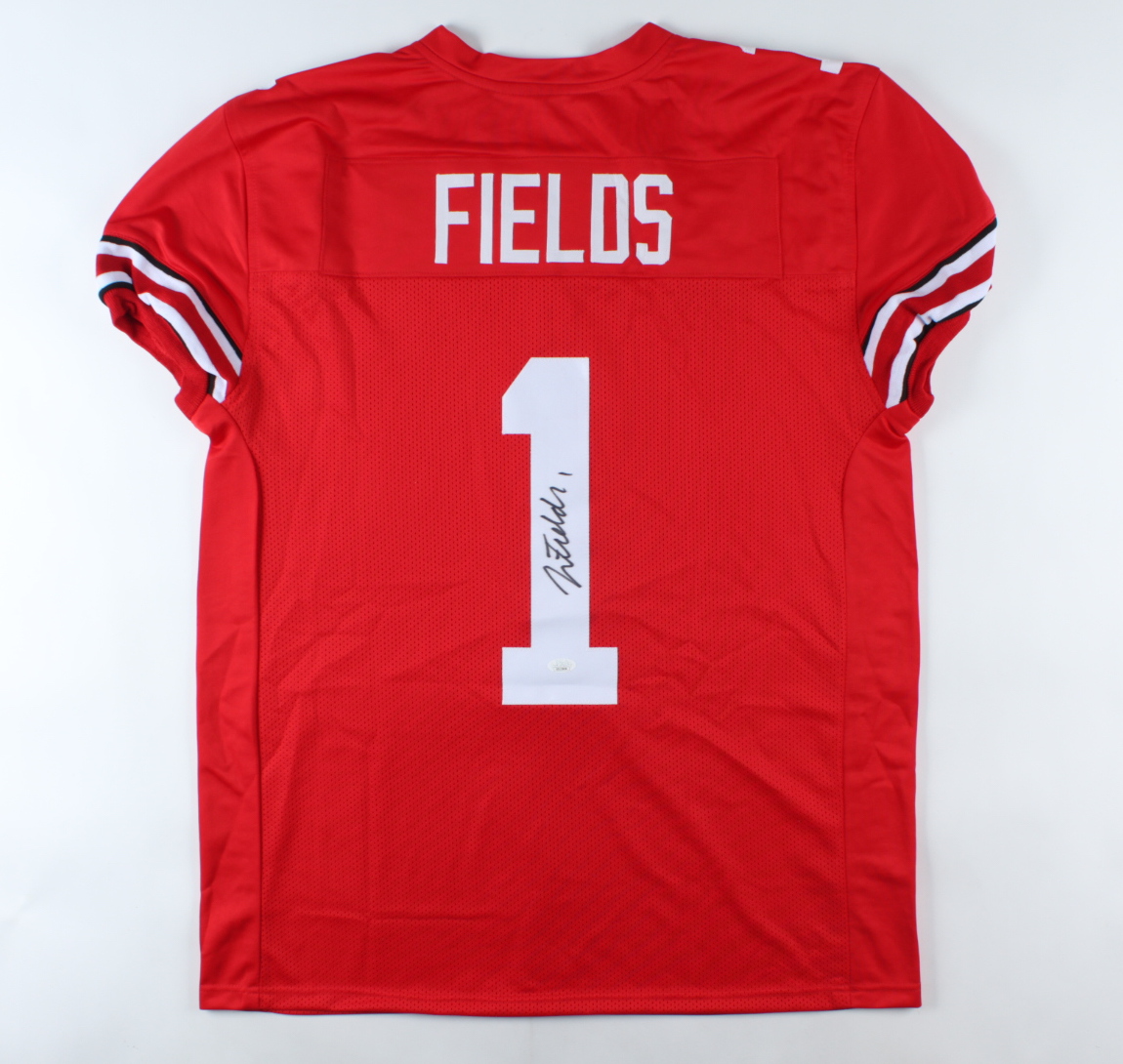 Justin Fields Signed Jersey (JSA COA) at PristineAuction.com Justin Fields Signed Jersey (JSA COA) at PristineAuction.com