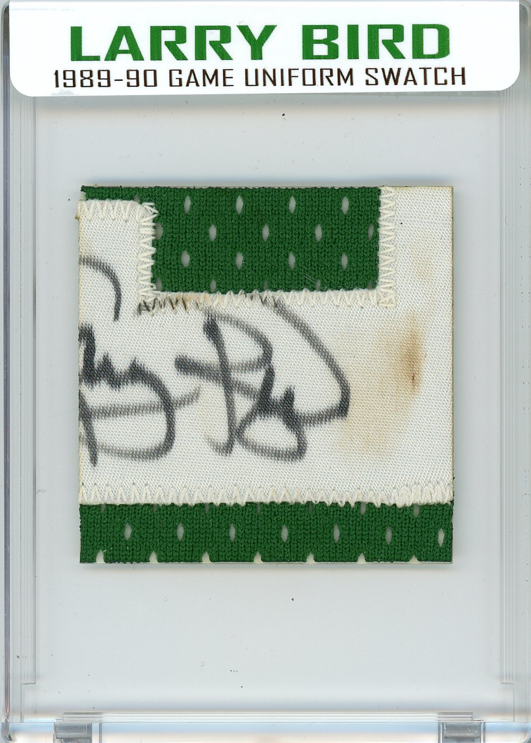 LARRY BIRD 1989-90 CELTICS GAME UNIFORM MYSTERY SWATCH BOX! at PristineAuction.com LARRY BIRD 1989-90 CELTICS GAME UNIFORM MYSTERY SWATCH BOX! at PristineAuction.com