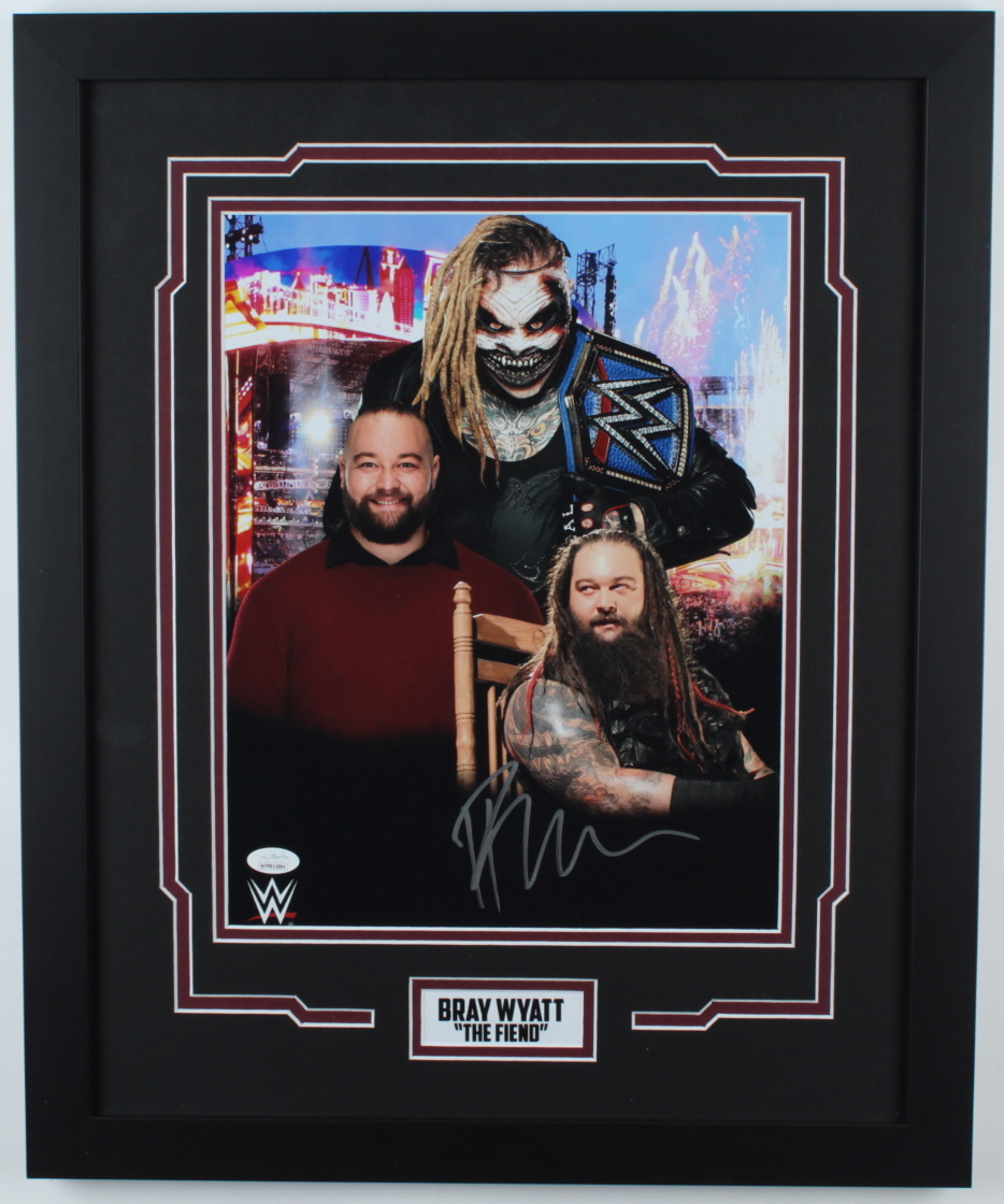 Bray Wyatt Signed "The Fiend" 18x22 Custom Framed Photo Display (JSA COA) at PristineAuction.com Bray Wyatt Signed "The Fiend" 18x22 Custom Framed Photo Display (JSA COA) at PristineAuction.com