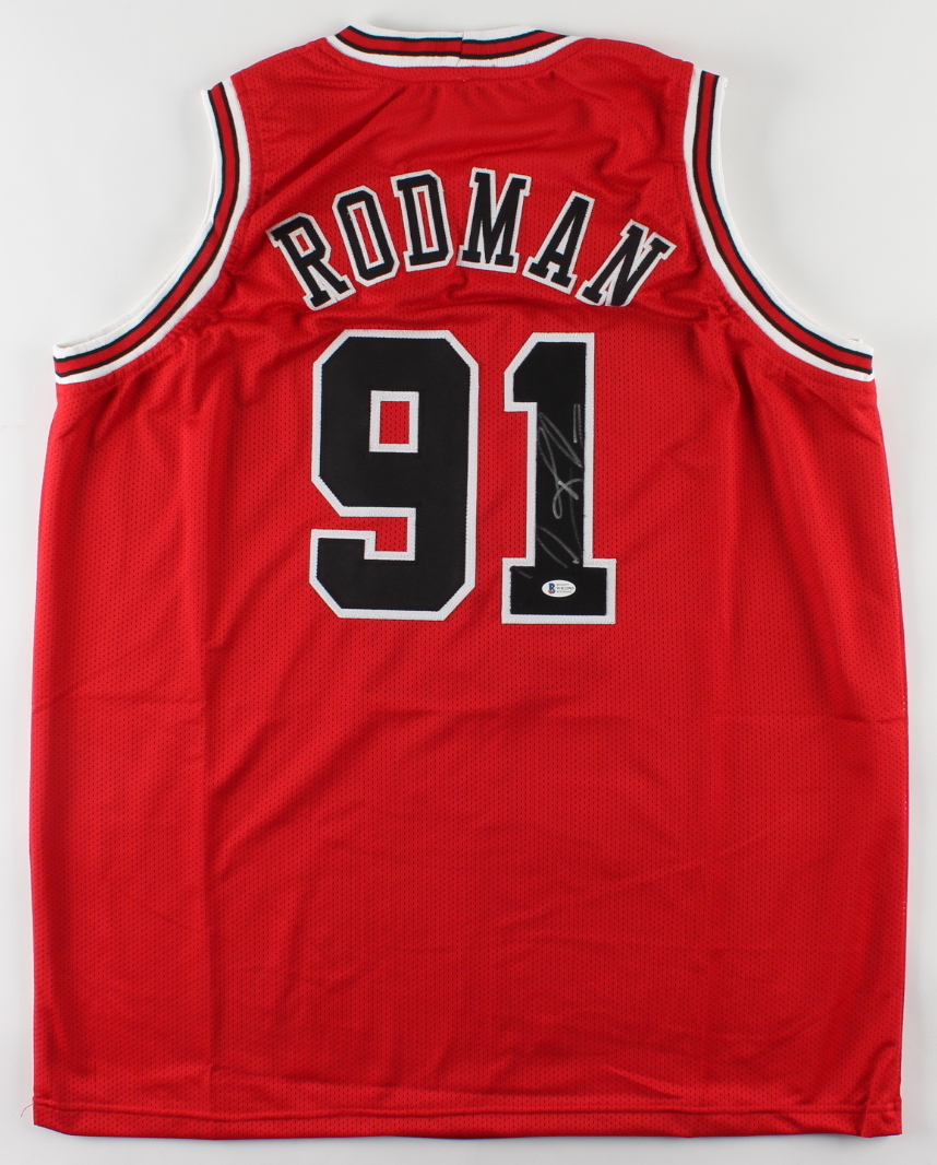 Dennis Rodman Signed Jersey (Beckett Hologram) at PristineAuction.com Dennis Rodman Signed Jersey (Beckett Hologram) at PristineAuction.com