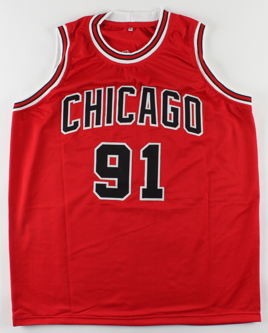 Dennis Rodman Signed Jersey (Beckett Hologram) at PristineAuction.com Dennis Rodman Signed Jersey (Beckett Hologram) at PristineAuction.com