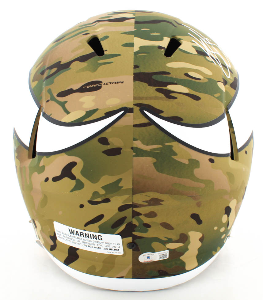 Harrison Smith Signed Vikings Full-Size Camo Alternate Speed Helmet Inscribed "HITMAN" (Beckett Hologram) at PristineAuction.com Harrison Smith Signed Vikings Full-Size Camo Alternate Speed Helmet Inscribed "HITMAN" (Beckett Hologram) at PristineAuction.com