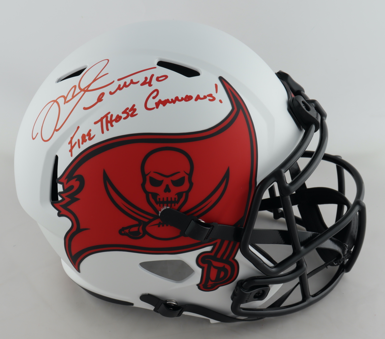 Mike Alstott Signed Buccaneers Full-Size Lunar Eclipse Alternate Speed Helmet Inscribed "Fire Those Cannons!" (Beckett Hologram) at PristineAuction.com Mike Alstott Signed Buccaneers Full-Size Lunar Eclipse Alternate Speed Helmet Inscribed "Fire Those Cannons!" (Beckett Hologram) at PristineAuction.com