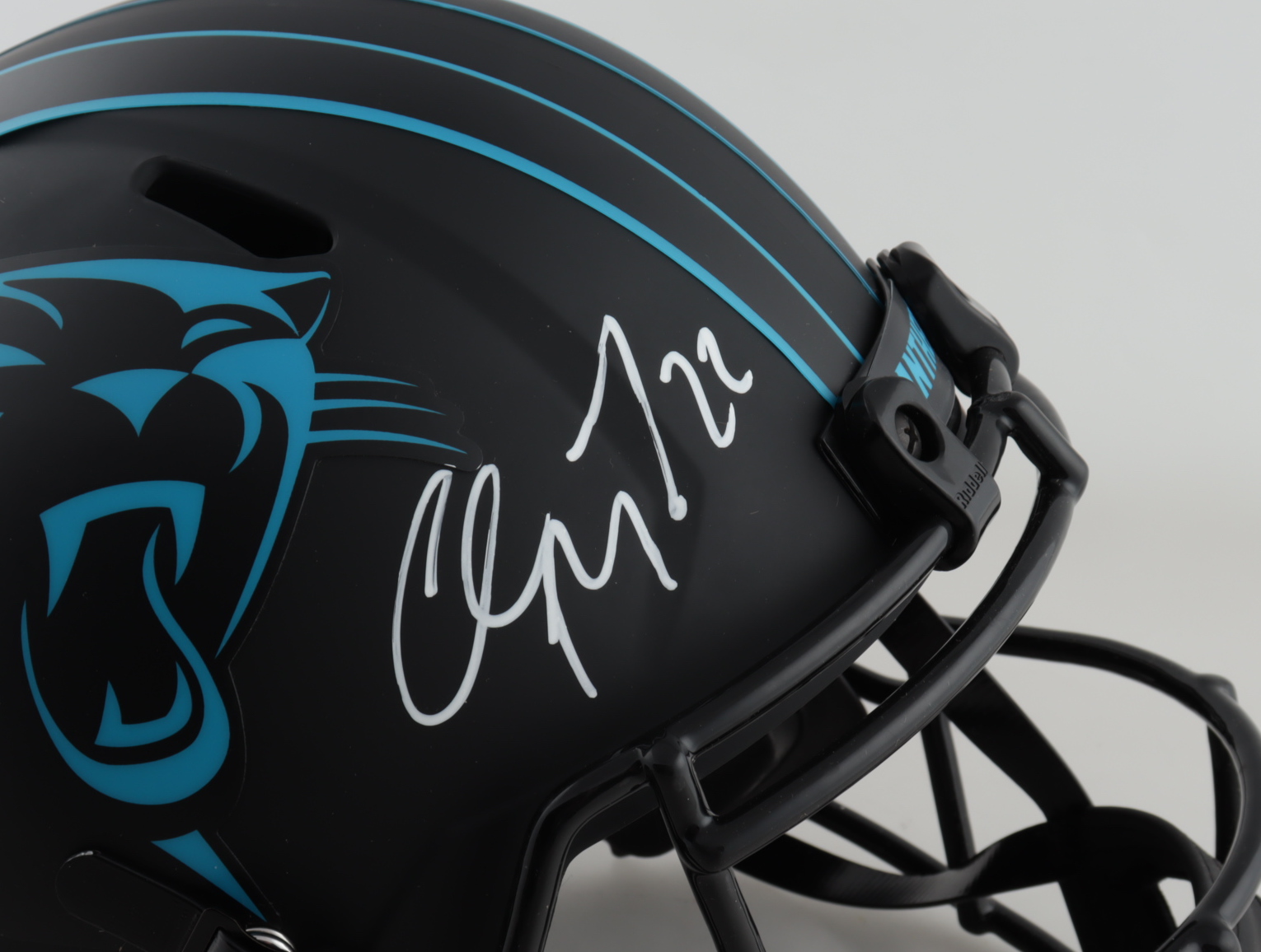 Christian McCaffrey Signed Panthers Eclipse Alternate Speed Full-Size Helmet (Beckett COA) at PristineAuction.com Christian McCaffrey Signed Panthers Eclipse Alternate Speed Full-Size Helmet (Beckett COA) at PristineAuction.com