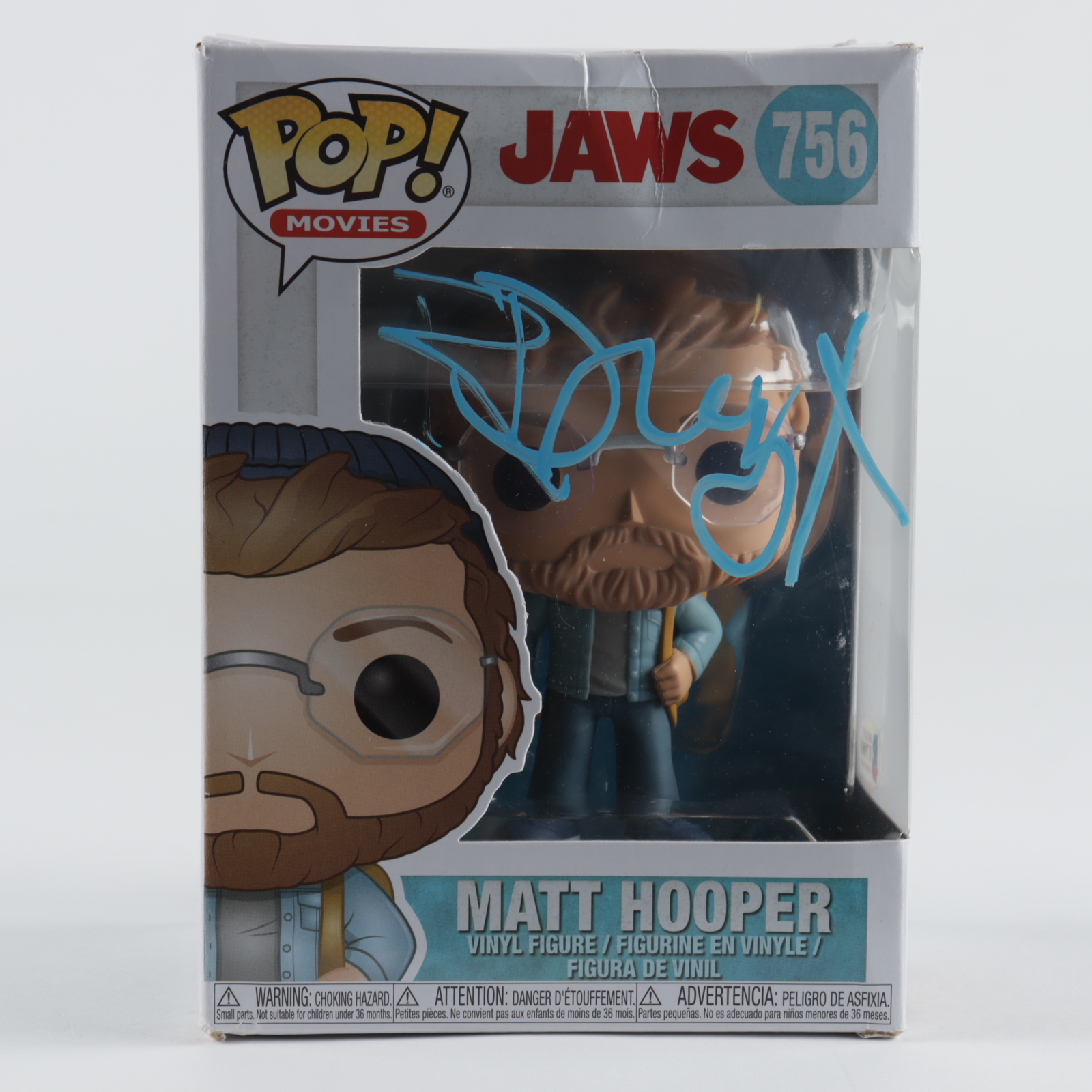 Richard Dreyfuss Signed "Jaws" #756 Matt Hooper Funko Pop! Vinyl Figure (Beckett Hologram) (See Description) at PristineAuction.com Richard Dreyfuss Signed "Jaws" #756 Matt Hooper Funko Pop! Vinyl Figure (Beckett Hologram) (See Description) at PristineAuction.com