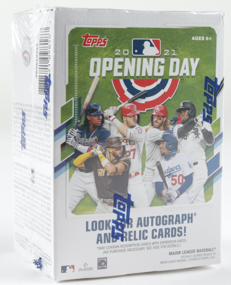 2021 Topps Opening Day Baseball Blaster Box with (11) Packs at PristineAuction.com 2021 Topps Opening Day Baseball Blaster Box with (11) Packs at PristineAuction.com