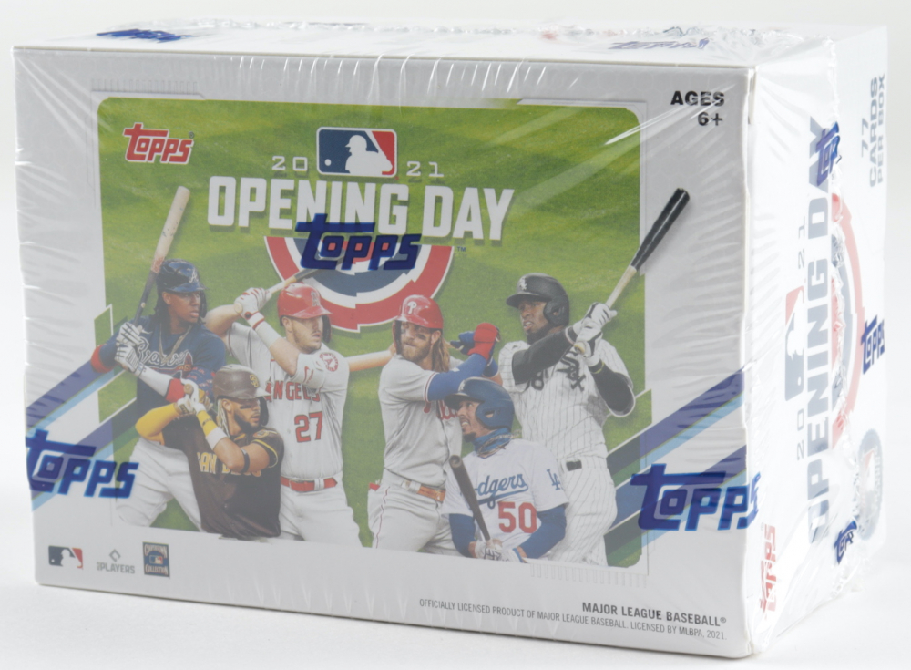 2021 Topps Opening Day Baseball Blaster Box with (11) Packs at PristineAuction.com 2021 Topps Opening Day Baseball Blaster Box with (11) Packs at PristineAuction.com