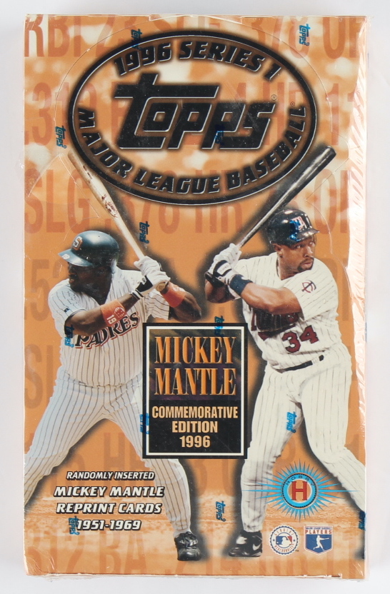 1996 Topps Series 1 Baseball Hobby Box (See Description) at PristineAuction.com 1996 Topps Series 1 Baseball Hobby Box (See Description) at PristineAuction.com