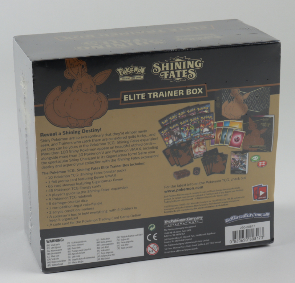 Pokemon Shining Fates Elite Trainer Box with (10) Booster Packs at PristineAuction.com Pokemon Shining Fates Elite Trainer Box with (10) Booster Packs at PristineAuction.com