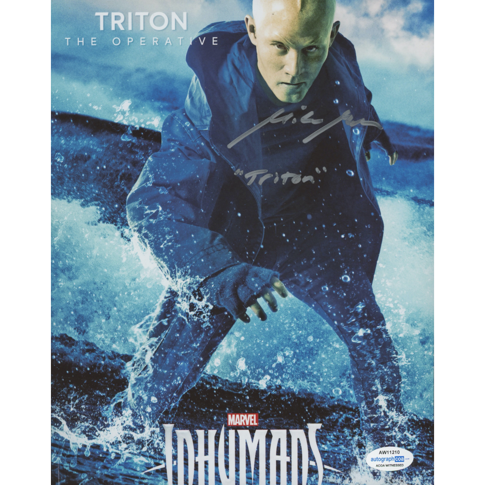 Mike Moh Signed Marvel s The Inhumans 8x10 Photo Inscribed Triton