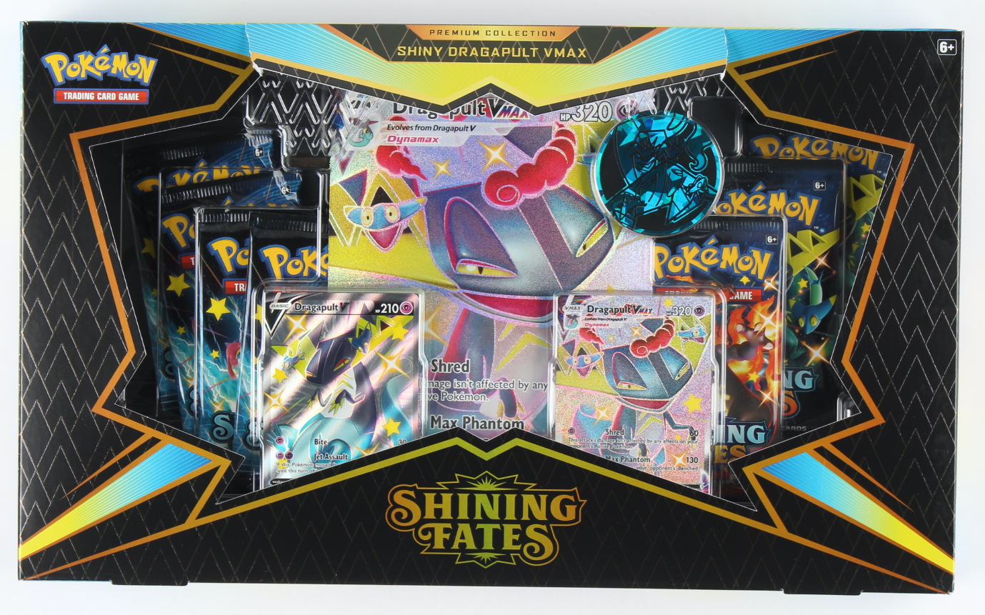 Pokemon TCG: Shining Fates Premium Collection – Shiny Dragapult VMAX (See Description) at PristineAuction.com Pokemon TCG: Shining Fates Premium Collection – Shiny Dragapult VMAX (See Description) at PristineAuction.com
