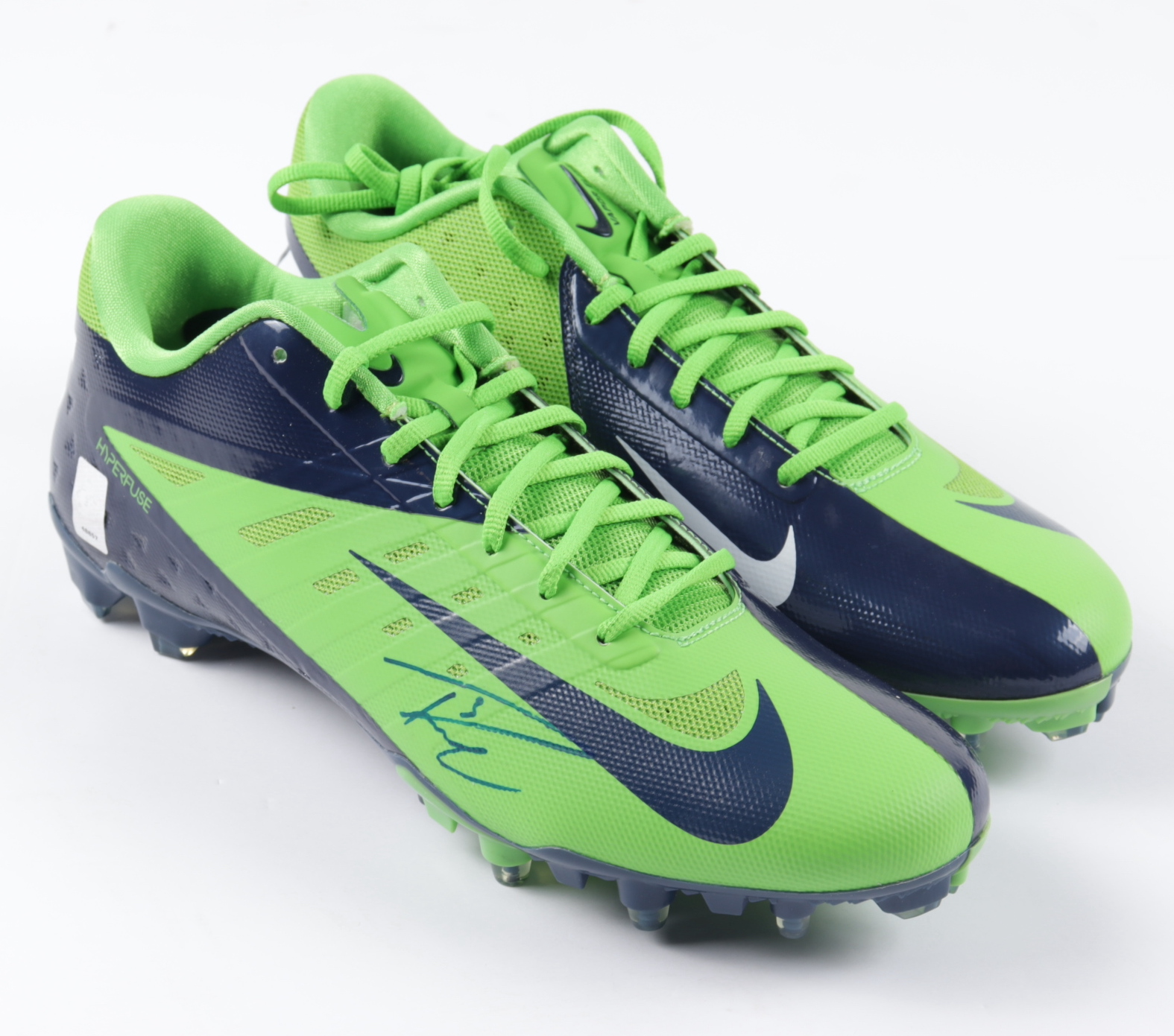 Pair of (2) Russell Wilson Signed Nike Football Cleats (JSA COA & Wilson Hologram) at PristineAuction.com Pair of (2) Russell Wilson Signed Nike Football Cleats (JSA COA & Wilson Hologram) at PristineAuction.com