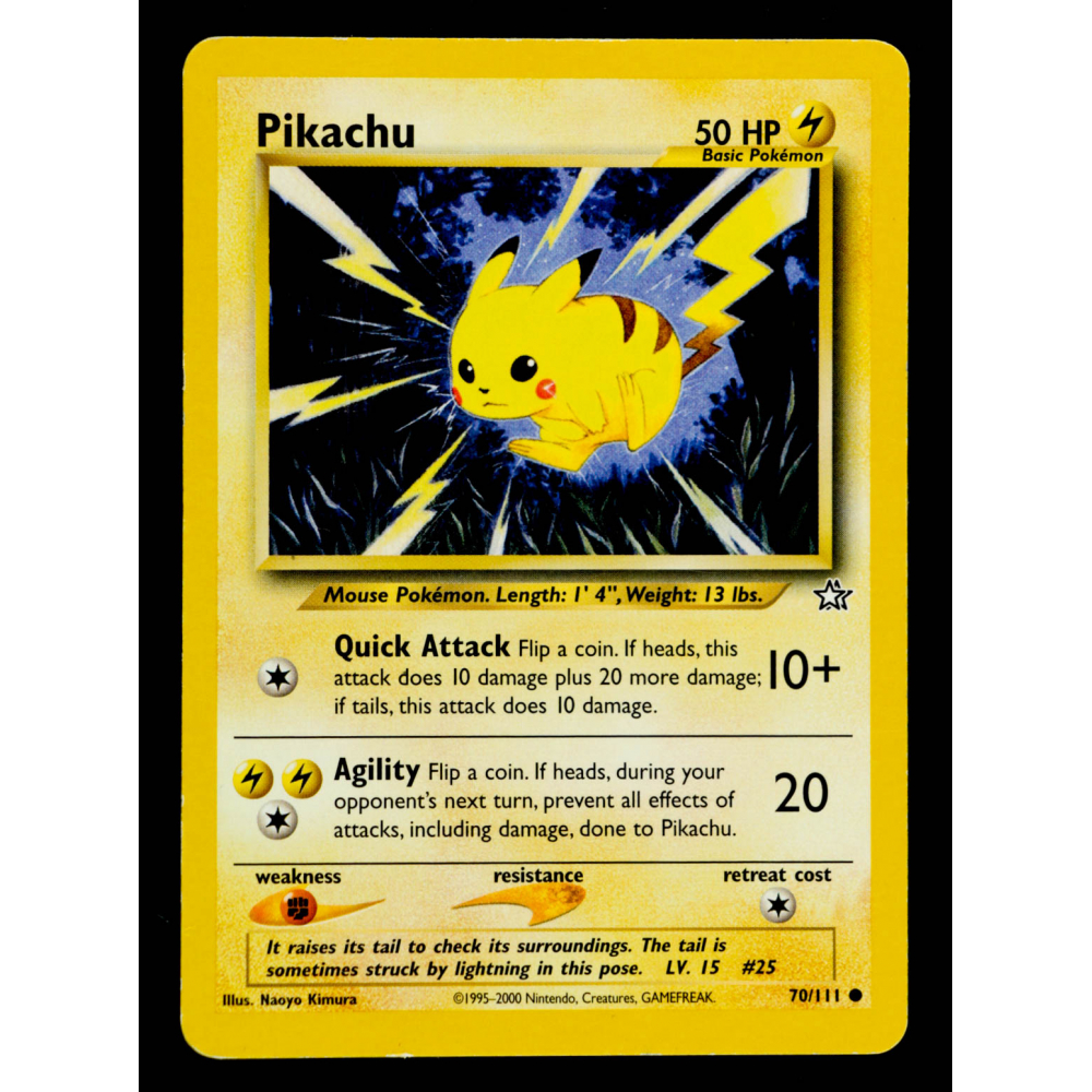 Pikachu 2000 Pokemon Neo Genesis Unlimited #70 | Pristine Auction