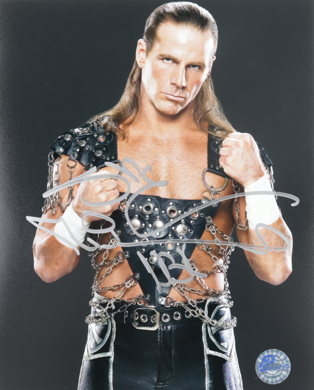 Shawn Michaels Signed WWE 8x10 Photo Inscribed "HBK" (Pro Player Hologram) at PristineAuction.com Shawn Michaels Signed WWE 8x10 Photo Inscribed "HBK" (Pro Player Hologram) at PristineAuction.com