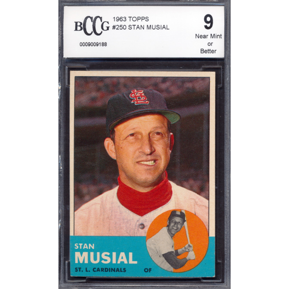 Stan Musial 1963 Topps 250 (BCCG 9) Pristine Auction