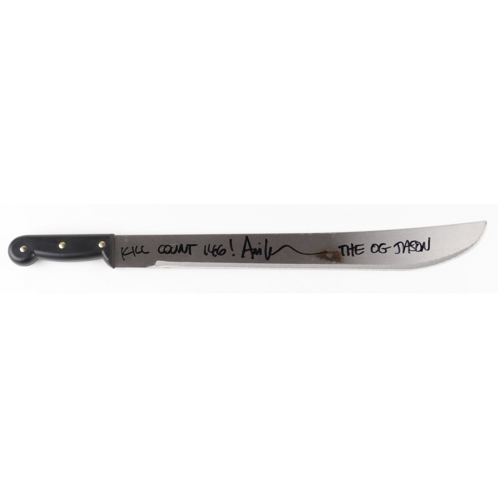 Ari Lehman Signed "Friday the 13th" Genuine 22" Steel Machete Inscribed