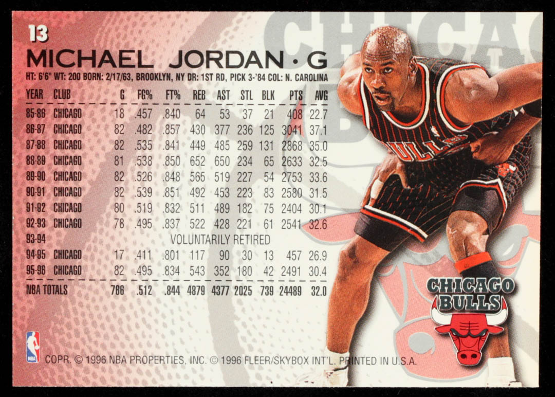 Michael Jordan 1996-97 Fleer #13 at PristineAuction.com Michael Jordan 1996-97 Fleer #13 at PristineAuction.com