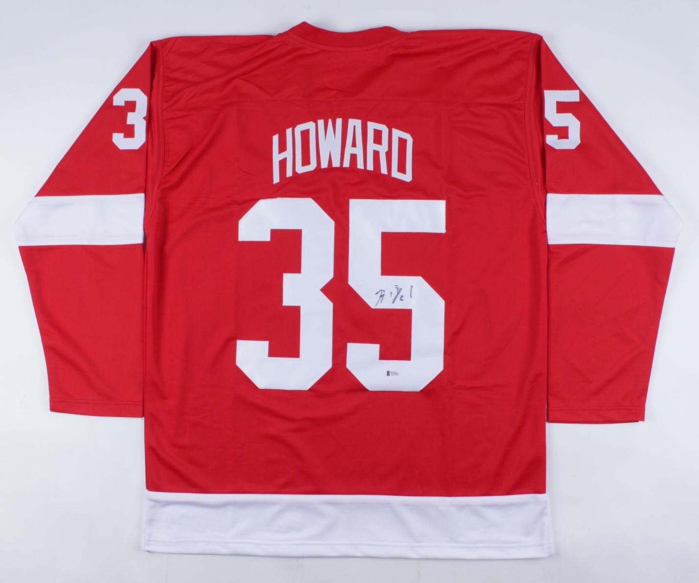 Jimmy Howard Signed Jersey (Beckett COA) at PristineAuction.com Jimmy Howard Signed Jersey (Beckett COA) at PristineAuction.com