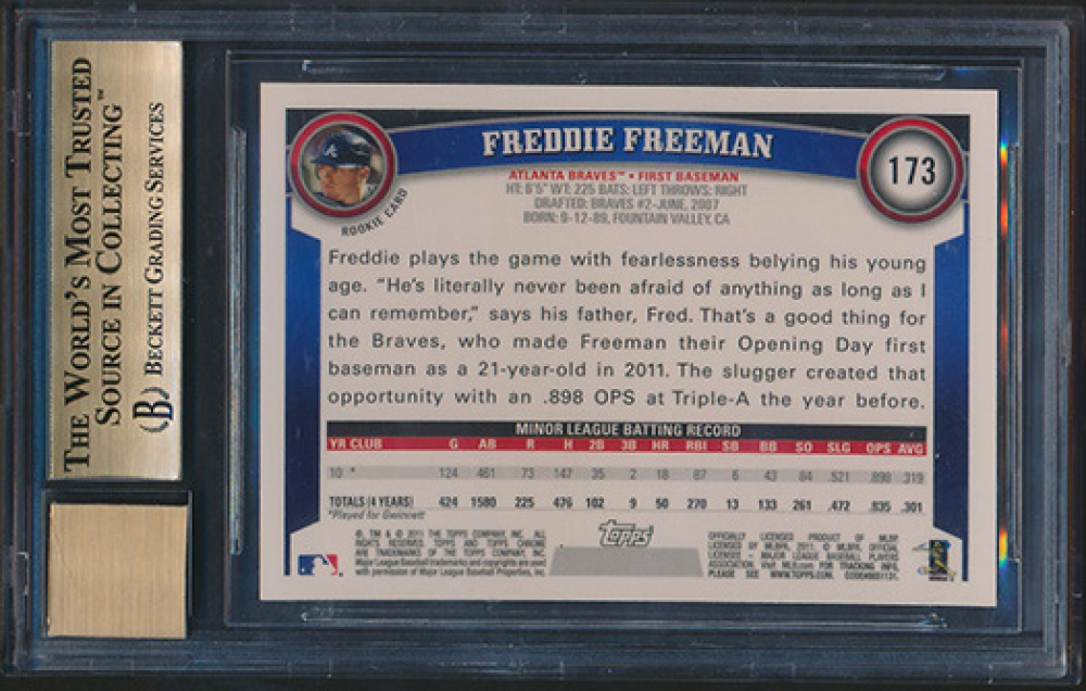 2011 Topps Opening Day Baseball Pack (7 Cards) – Look For Freddie Freeman RC & Blue 1/1 Printing Plate