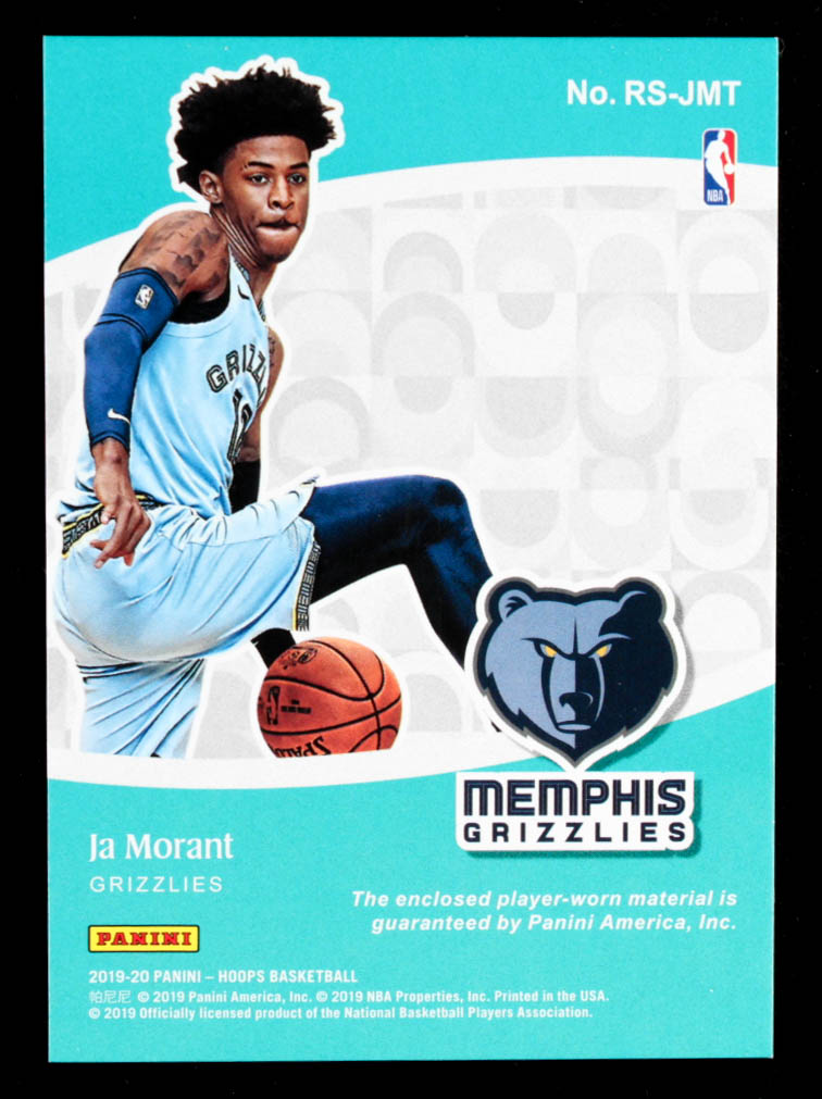 Ja Morant 2019-20 Hoops Rise N Shine Memorabilia #RSJMT at PristineAuction.com Ja Morant 2019-20 Hoops Rise N Shine Memorabilia #RSJMT at PristineAuction.com