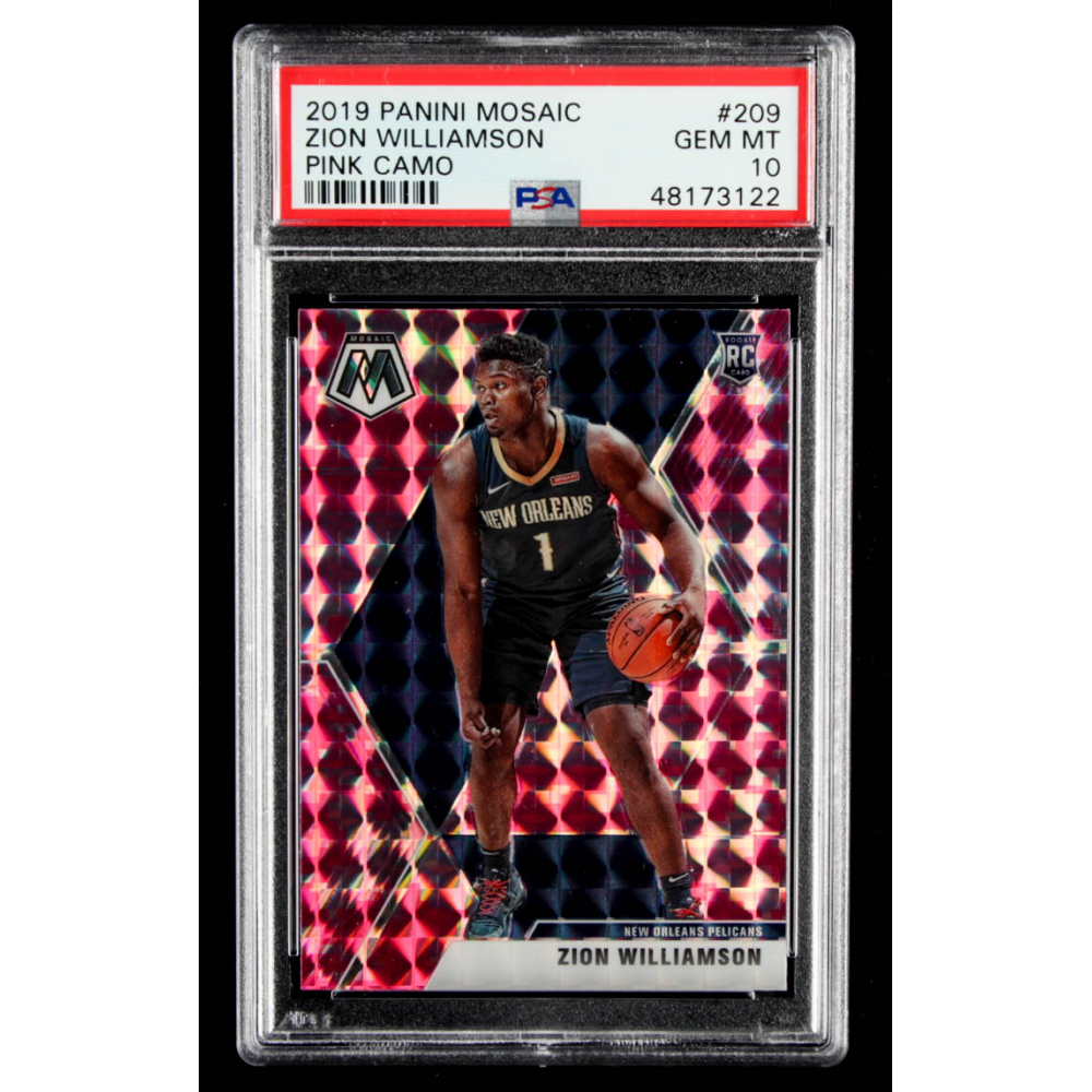 Zion Williamson 2019-20 Panini Mosaic Mosaic Pink Camo #209 (PSA 10) |  Pristine Auction