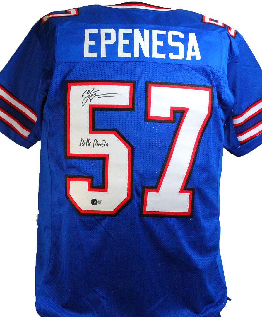 A. J. Epenesa Signed Jersey Inscribed "Bills Mafia" (Beckett) at PristineAuction.com A. J. Epenesa Signed Jersey Inscribed "Bills Mafia" (Beckett) at PristineAuction.com