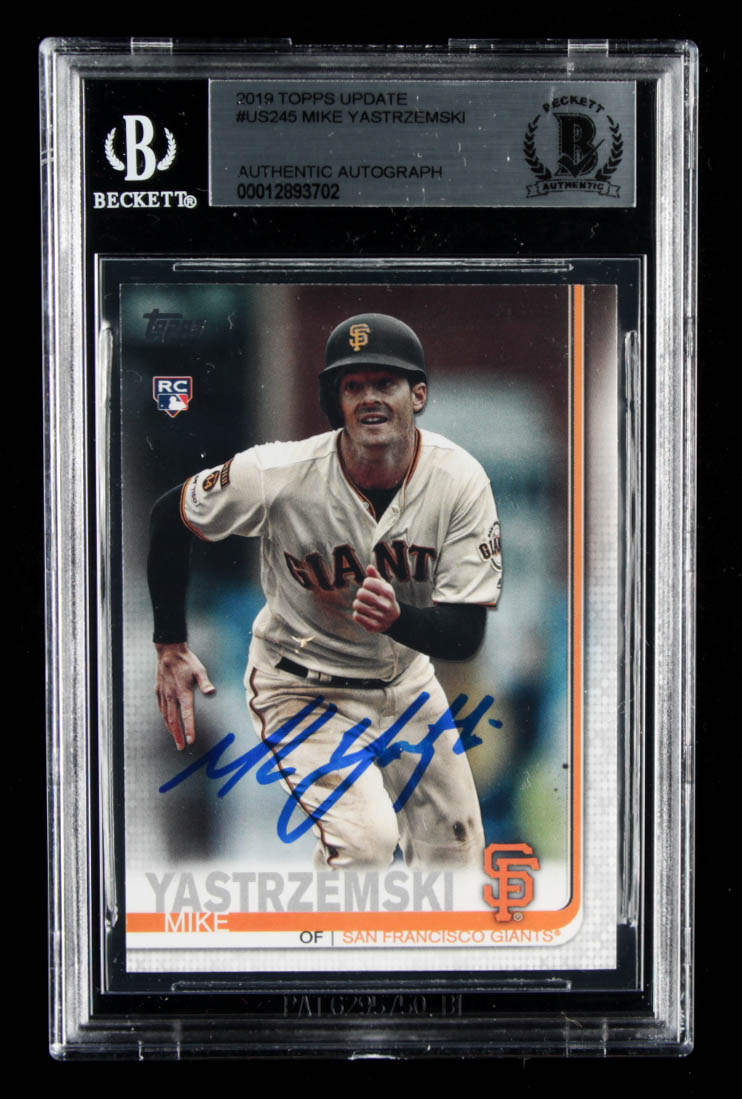 Mike Yastrzemski Signed 2019 Topps Update #US245 RC (BGS Encapsulated) at PristineAuction.com Mike Yastrzemski Signed 2019 Topps Update #US245 RC (BGS Encapsulated) at PristineAuction.com