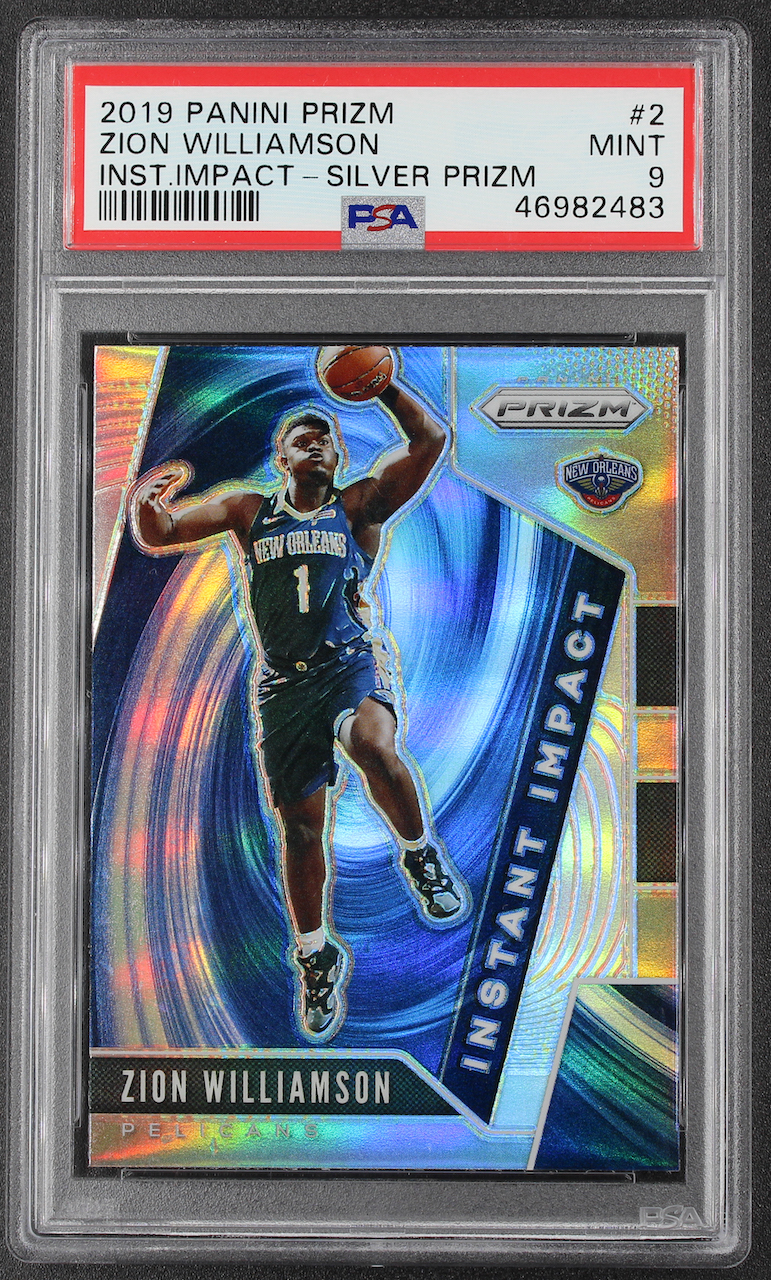 Zion Williamson 2019-20 Panini Prizm Instant Impact Prizms Silver #2 RC (PSA 9) at PristineAuction.com Zion Williamson 2019-20 Panini Prizm Instant Impact Prizms Silver #2 RC (PSA 9) at PristineAuction.com