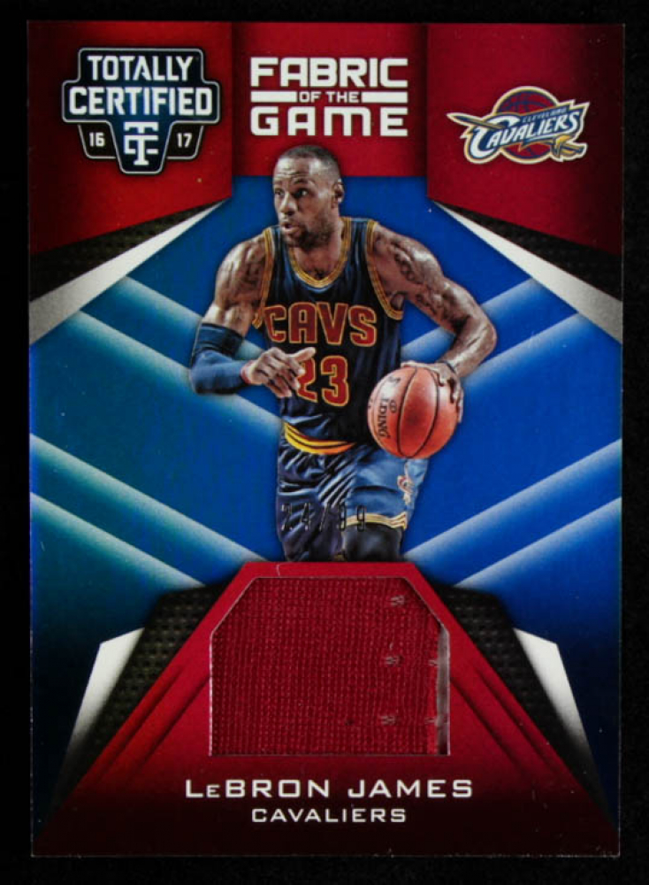 LeBron James 2016-17 Totally Certified Fabric of the Game Jerseys Blue #8