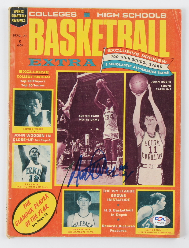 Austin Carr Signed 1971 "Basketball Extra" Magazine (PSA COA) (See Description) at PristineAuction.com Austin Carr Signed 1971 "Basketball Extra" Magazine (PSA COA) (See Description) at PristineAuction.com