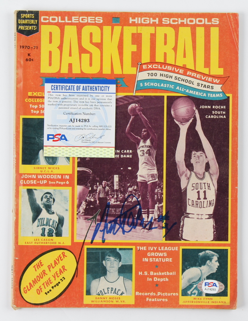 Austin Carr Signed 1971 "Basketball Extra" Magazine (PSA COA) (See Description) at PristineAuction.com Austin Carr Signed 1971 "Basketball Extra" Magazine (PSA COA) (See Description) at PristineAuction.com