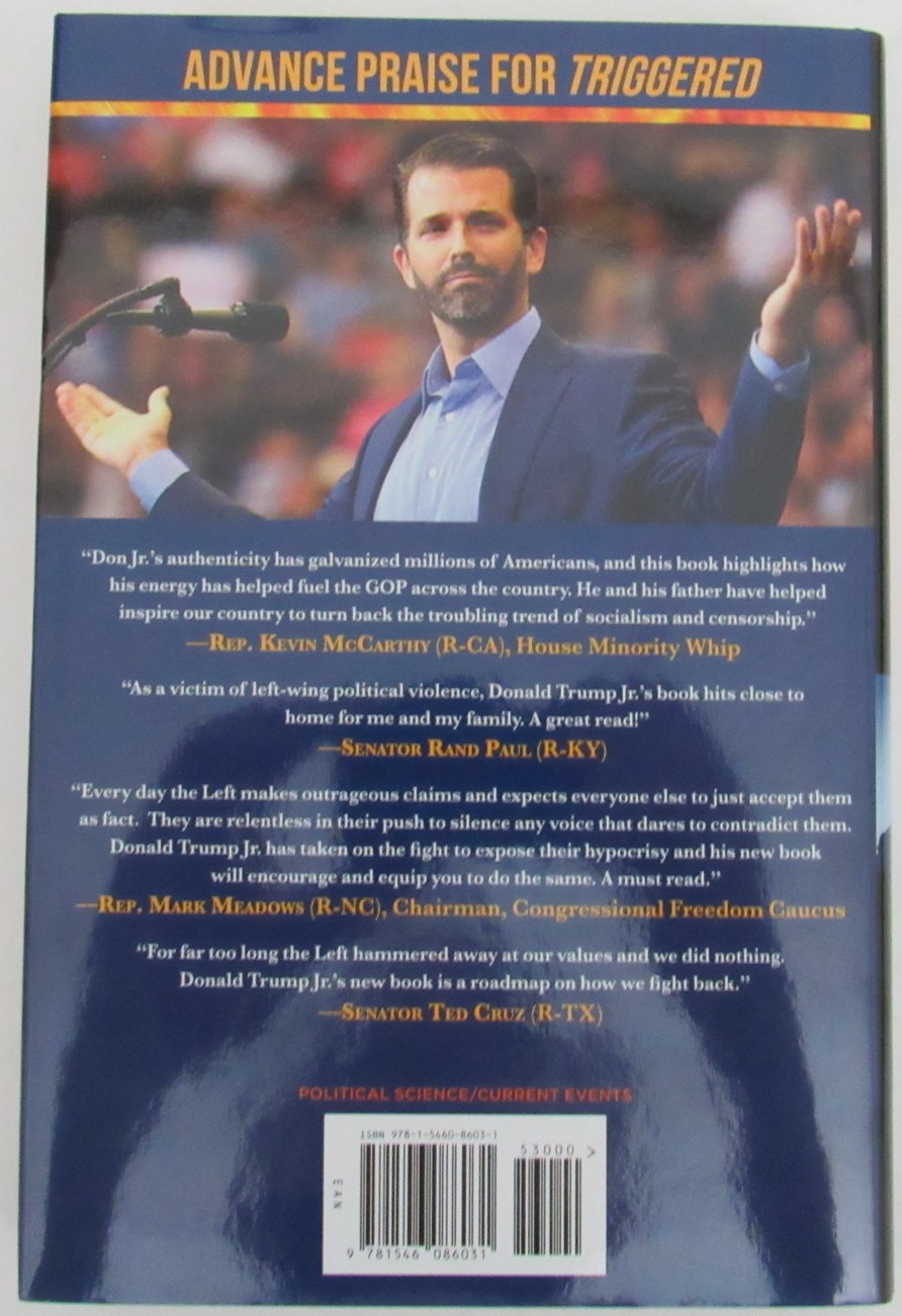 Donald Trump Jr. Signed "Triggered" Hardcover Book (JSA COA) at PristineAuction.com Donald Trump Jr. Signed "Triggered" Hardcover Book (JSA COA) at PristineAuction.com