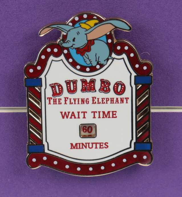 Disneyland Fantasyland's "Dumbo" 15x26 Custom Framed Print Display with Vintage Original Ticket Book Envelope & Ride Lapel Pin at PristineAuction.com Disneyland Fantasyland's "Dumbo" 15x26 Custom Framed Print Display with Vintage Original Ticket Book Envelope & Ride Lapel Pin at PristineAuction.com