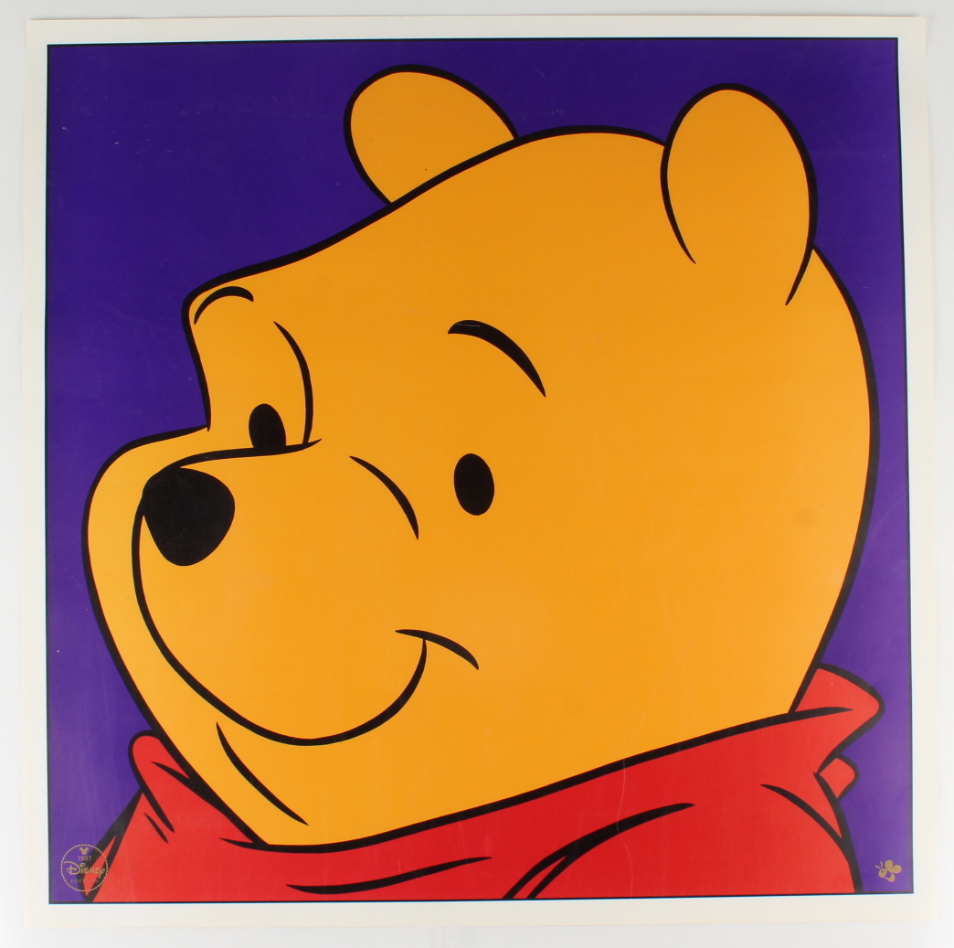 Set of (3) 1997 Disney Character LE 23x23 Lithographs with Winnie the Pooh, Tigger & The Genie with Disney Seals at PristineAuction.com Set of (3) 1997 Disney Character LE 23x23 Lithographs with Winnie the Pooh, Tigger & The Genie with Disney Seals at PristineAuction.com