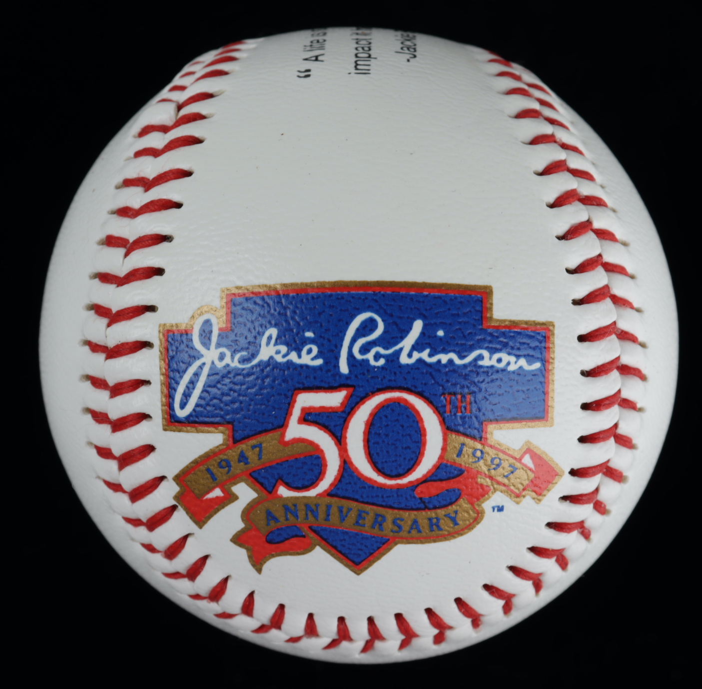 Jackie Robinson 50th Anniversary Baseball with High Quality Display Case at PristineAuction.com Jackie Robinson 50th Anniversary Baseball with High Quality Display Case at PristineAuction.com