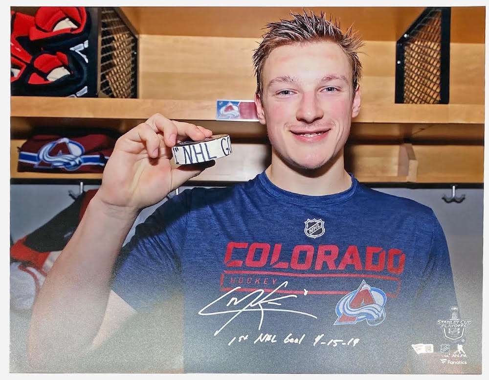Cale Makar Signed Avalanche 16x20 Photo "1st NHL Goal 4-15-19" (Fanatics) at PristineAuction.com Cale Makar Signed Avalanche 16x20 Photo "1st NHL Goal 4-15-19" (Fanatics) at PristineAuction.com