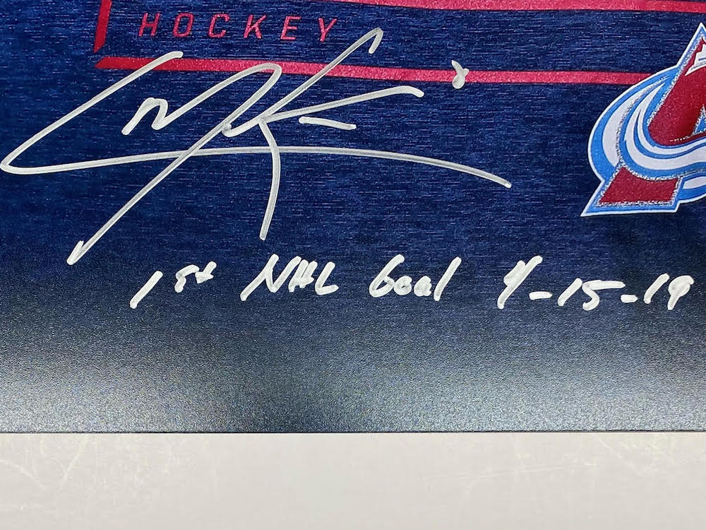 Cale Makar Signed Avalanche 16x20 Photo "1st NHL Goal 4-15-19" (Fanatics) at PristineAuction.com Cale Makar Signed Avalanche 16x20 Photo "1st NHL Goal 4-15-19" (Fanatics) at PristineAuction.com