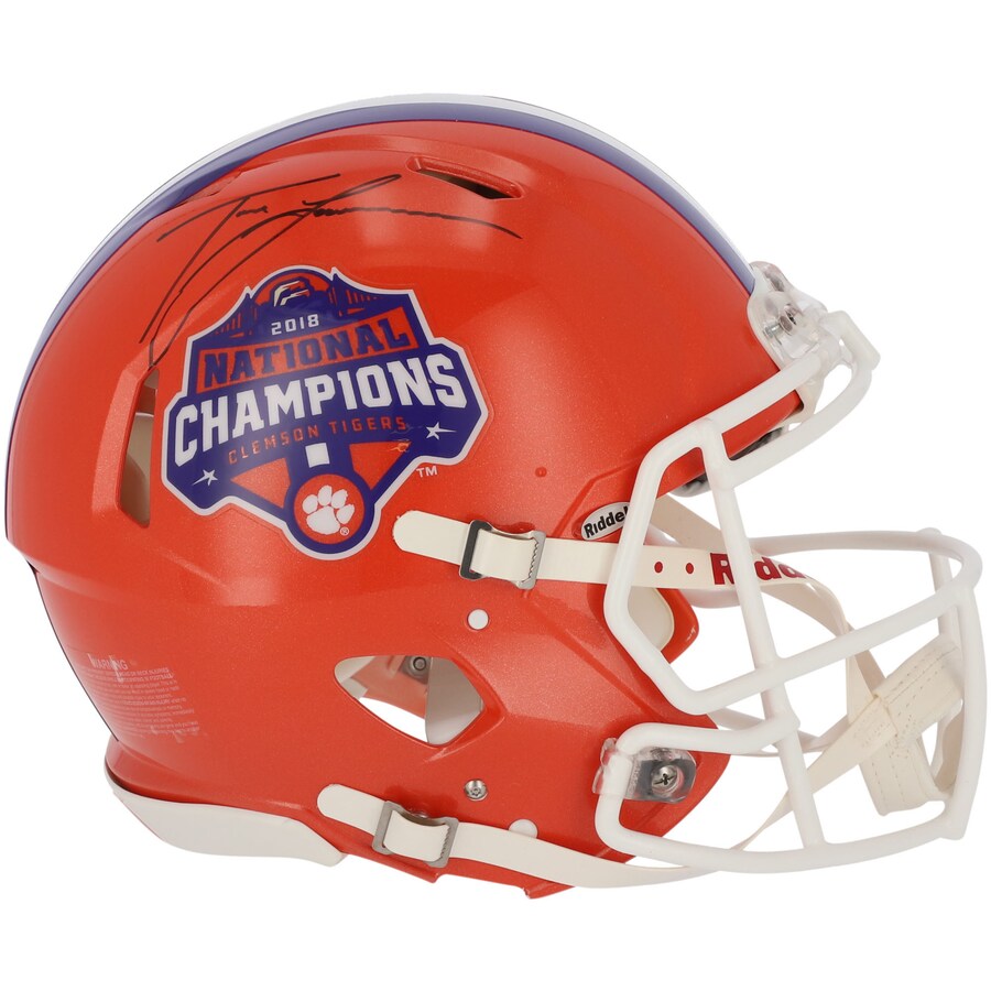 Trevor Lawrence Signed Clemson Tigers 2018 National Champions Full-Size Authentic On-Field Speed Helmet (Fanatics) at PristineAuction.com Trevor Lawrence Signed Clemson Tigers 2018 National Champions Full-Size Authentic On-Field Speed Helmet (Fanatics) at PristineAuction.com