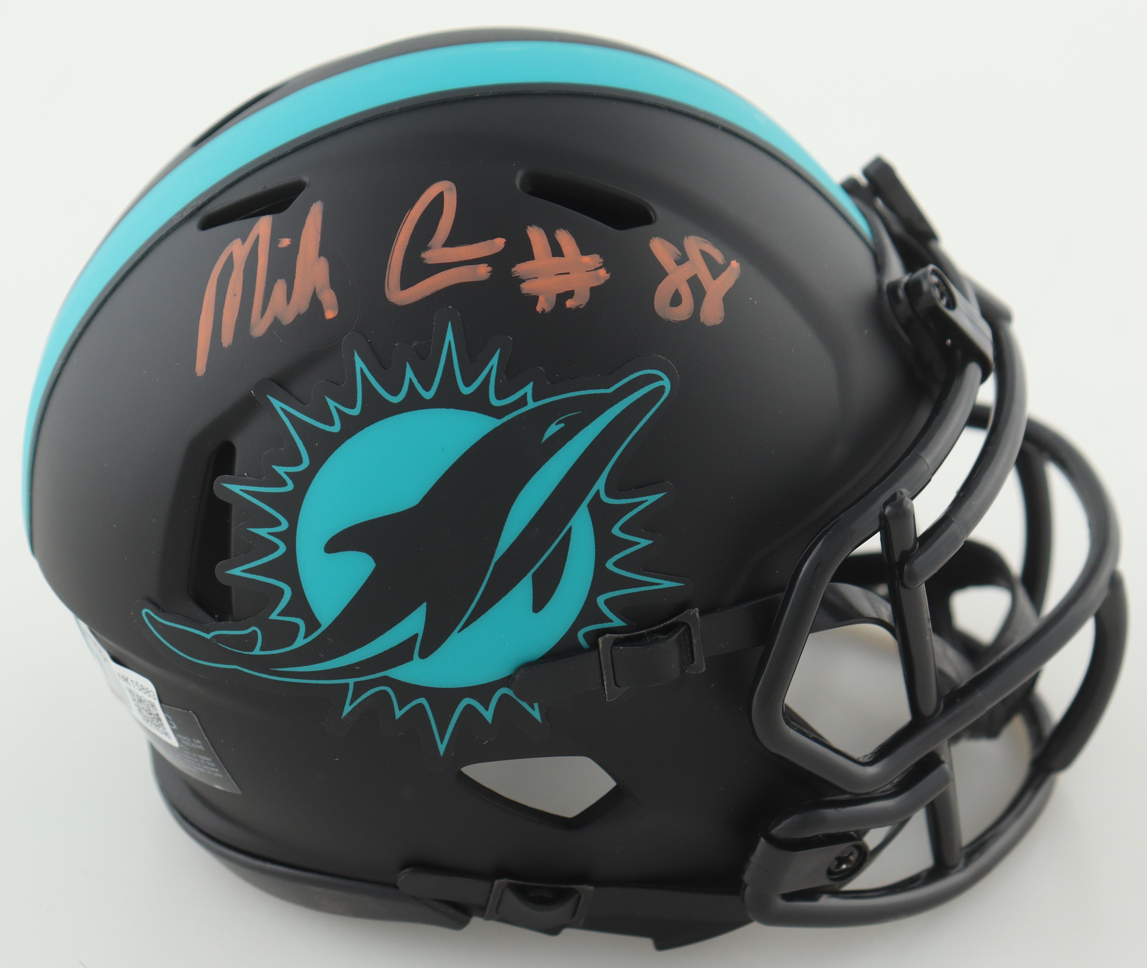 Mike Gesicki Signed Dolphins Eclipse Alternate Speed Mini Helmet (Beckett) at PristineAuction.com Mike Gesicki Signed Dolphins Eclipse Alternate Speed Mini Helmet (Beckett) at PristineAuction.com