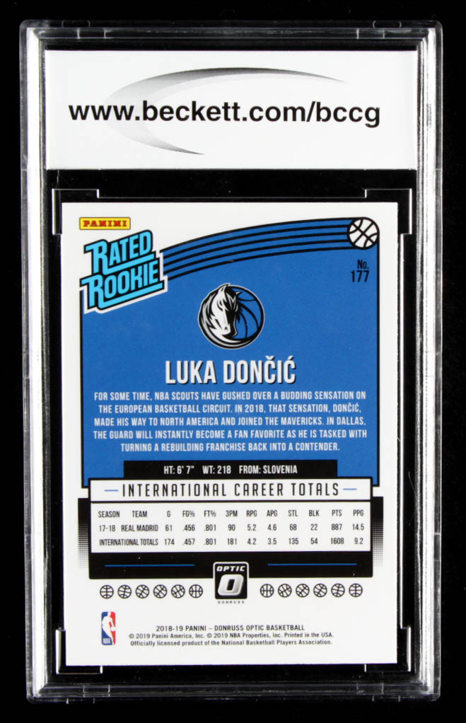 Luka Doncic 2018-19 Donruss #177 RR RC (BCCG 10) at PristineAuction.com Luka Doncic 2018-19 Donruss #177 RR RC (BCCG 10) at PristineAuction.com