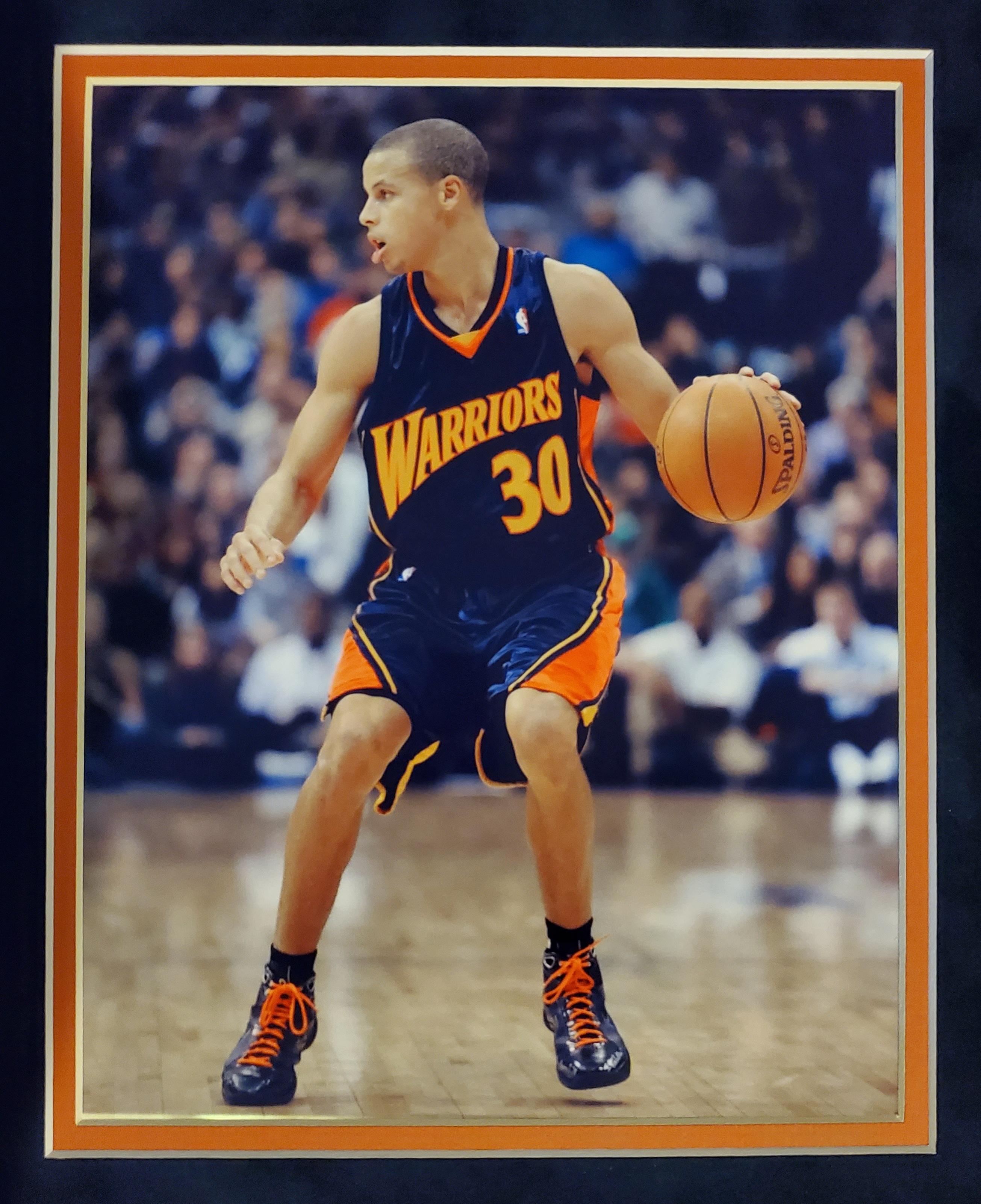 Stephen Curry Signed Warriors 32x41 Custom Framed Jersey Display with LED Lights (Fanatics Hologram) at PristineAuction.com Stephen Curry Signed Warriors 32x41 Custom Framed Jersey Display with LED Lights (Fanatics Hologram) at PristineAuction.com