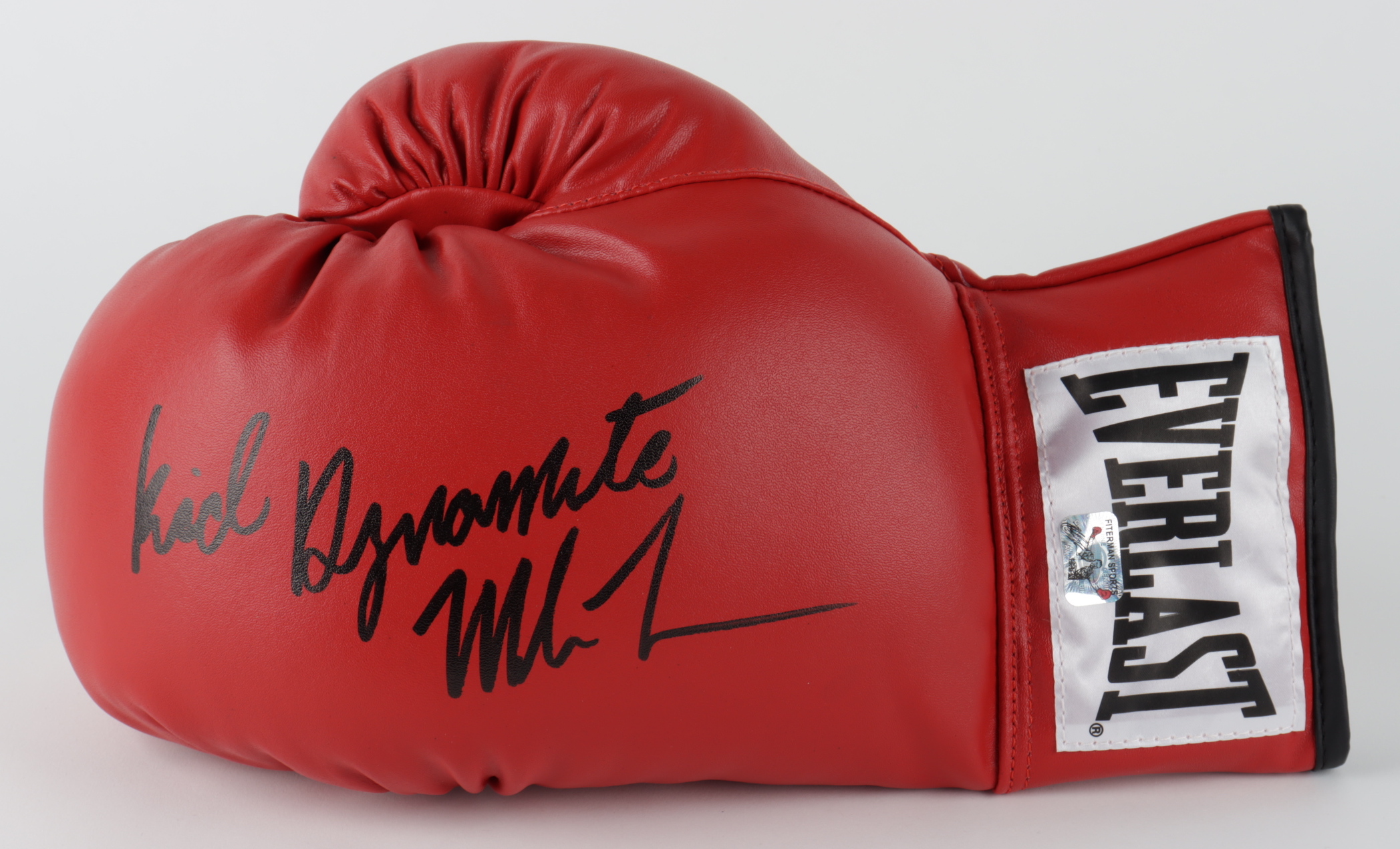 Mike Tyson Signed Everlast Boxing Glove Inscribed "Kid Dynamite" (Fiterman Sports Hologram) at PristineAuction.com Mike Tyson Signed Everlast Boxing Glove Inscribed "Kid Dynamite" (Fiterman Sports Hologram) at PristineAuction.com